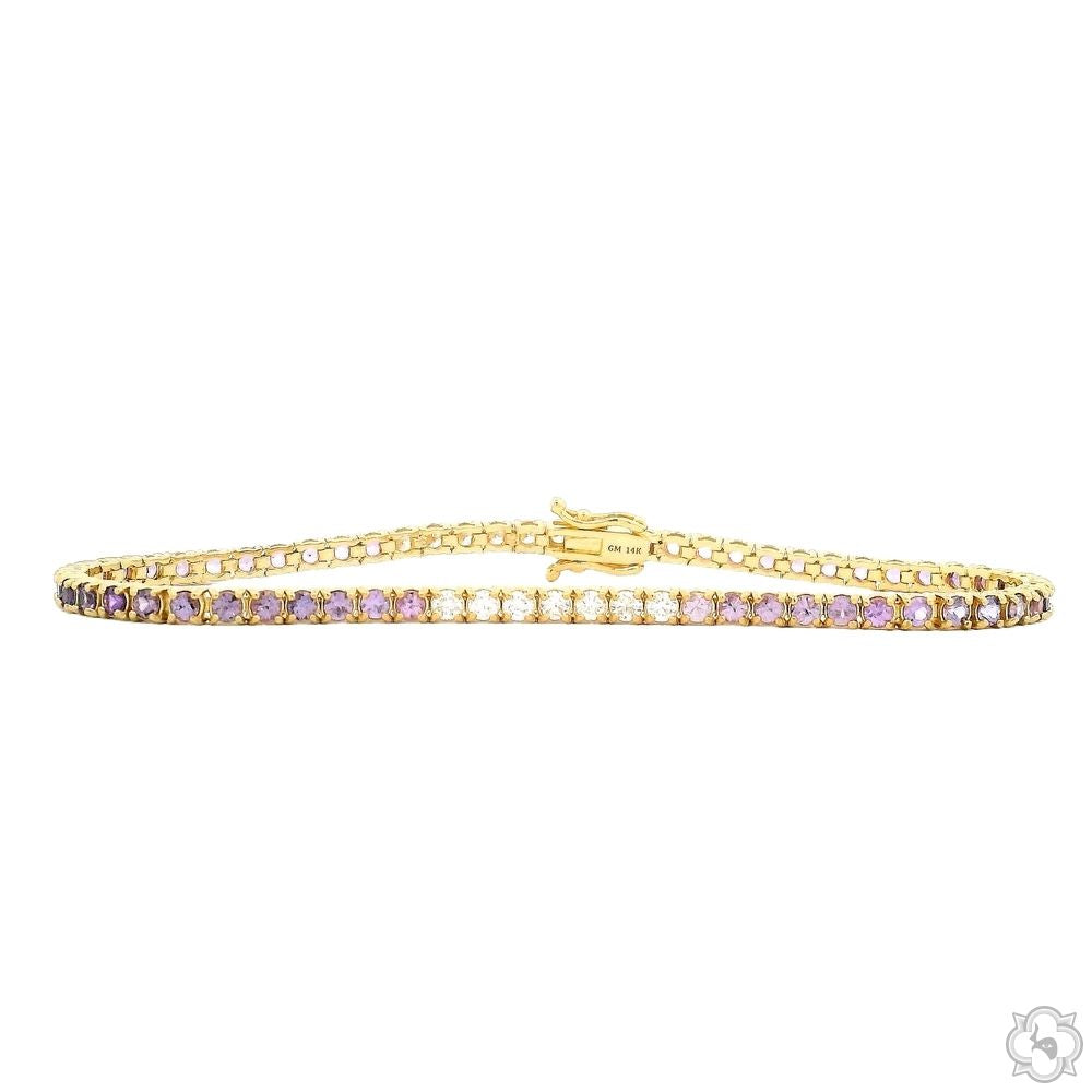 Ombre Sapphire Tennis Bracelet 70343 | TraxNYC
