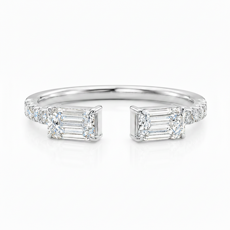 Open Emerald Elegance Ring 71609