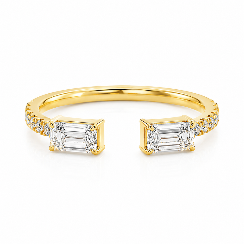 Open Emerald Elegance Ring 71609