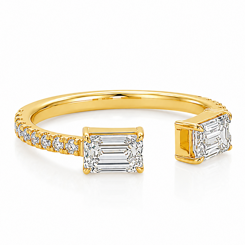 Open Emerald Elegance Ring 71609