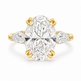 14K Gold Opulent Oval Lab-Grown Diamond Engagement Ring 71377