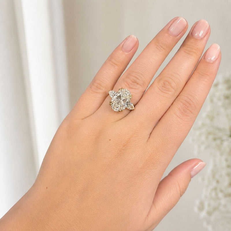 14K Gold Opulent Oval Lab-Grown Diamond Engagement Ring, photo 6 of 6