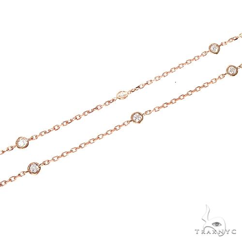 14K Gold Orange Sapphire Diamond Flower Necklace, photo 5 of 6