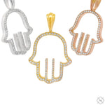 Outline Diamond Hamsa Pendant 70799 - Image 4