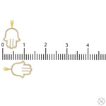 Outline Diamond Hamsa Pendant 70799 - Image 5