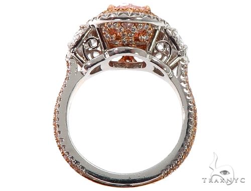 Oval Cut Fancy Pink Diamond Halo Engagement Ring 64567 - Image 8