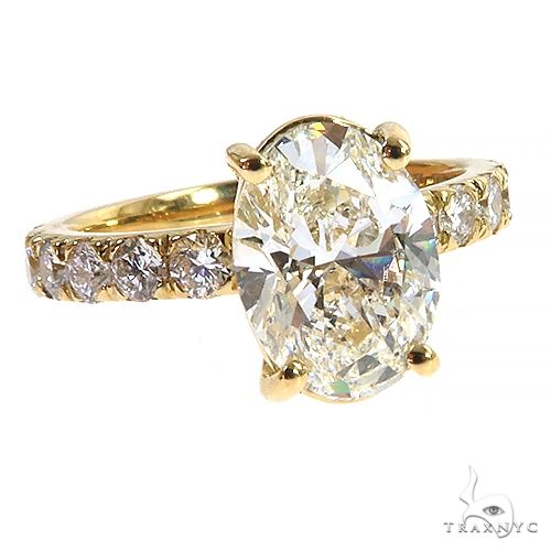 Oval Diamond Engagement Ring (Lab) 69646 - Image 2