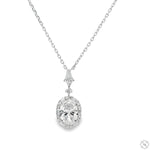 Oval Diamond Necklace 70754 - Image 3