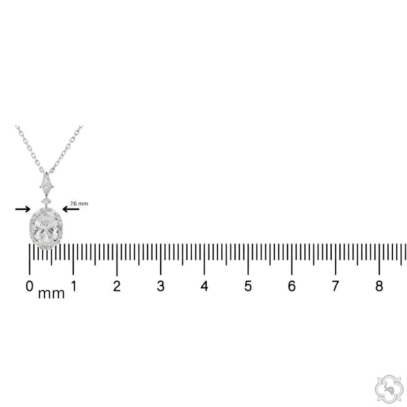 Oval Diamond Necklace 70754 - Image 7