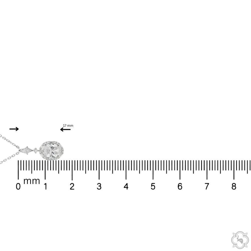 Oval Diamond Necklace 70754 - Image 8