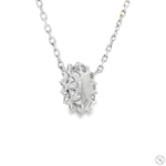 Oval Halo Diamond Necklace 70755 - Image 3