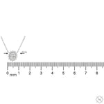Oval Halo Diamond Necklace 70755 - Image 6