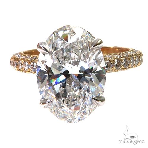 Oval Shape Diamond Engagement Ring (Lab) 68363 - Image 1