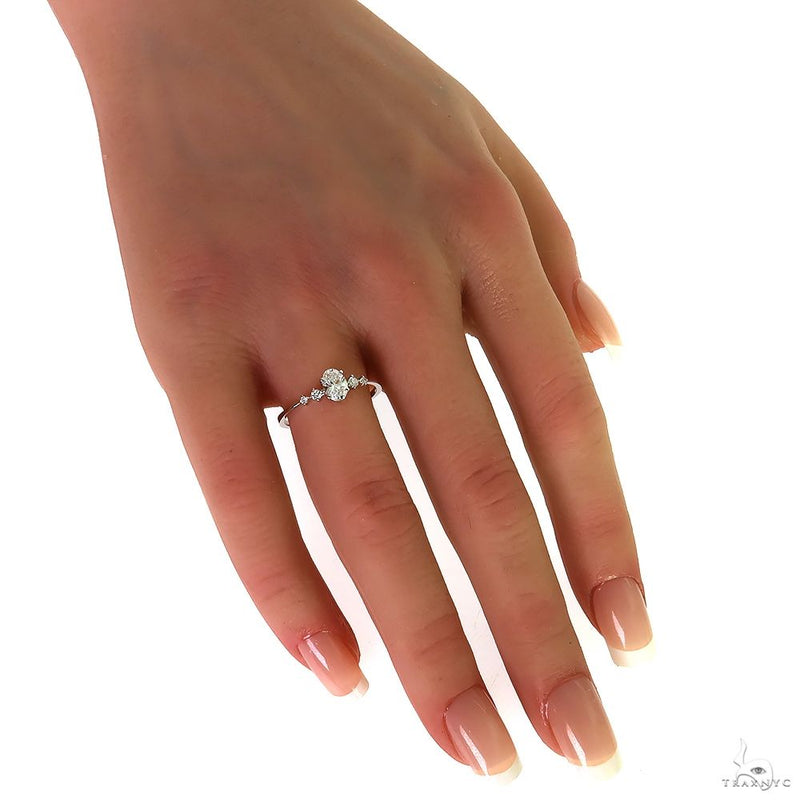 14K Gold Oval Shape Lab-Grown Diamond Ring, photo 7 of 8