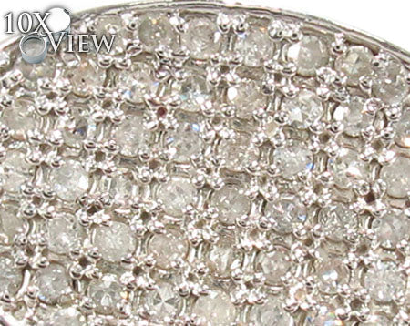 Oval Silver Diamond Ring, photo 3 of 7