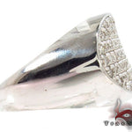 Oval Silver Diamond Ring 28061 - Image 4