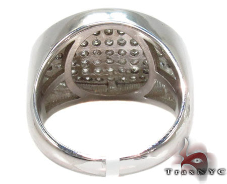 Oval Silver Diamond Ring, photo 5 of 7