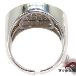 Oval Silver Diamond Ring 28061 - Image 6