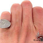 Oval Silver Diamond Ring 28061 - Image 7