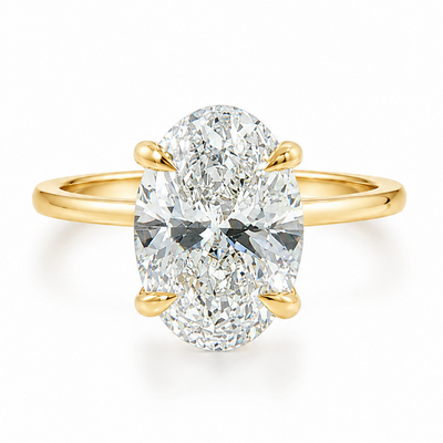 Oval Lab Grown Diamond Solitaire Engagement Ring 68285