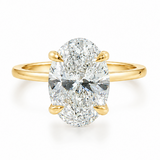 18K Gold Oval Lab Grown Diamond Solitaire Engagement Ring 68285