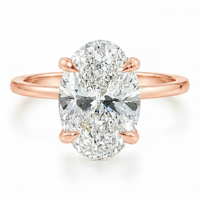 Oval Lab Grown Diamond Solitaire Engagement Ring 68285