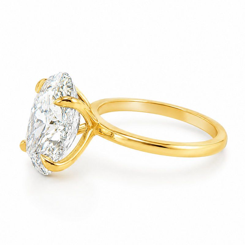 Oval Lab Grown Diamond Solitaire Engagement Ring 68285