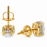 Oval Shape Diamond Stud Earrings 71852