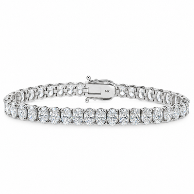 Oval Shape Diamond Tennis Bracelet 71810