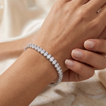 Oval Shape Diamond Tennis Bracelet 71810