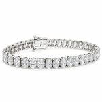 Oval Shape Diamond Tennis Bracelet 71810