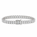 Oval Shape Diamond Tennis Bracelet 71810