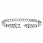 Oval Shape Diamond Tennis Bracelet 71810