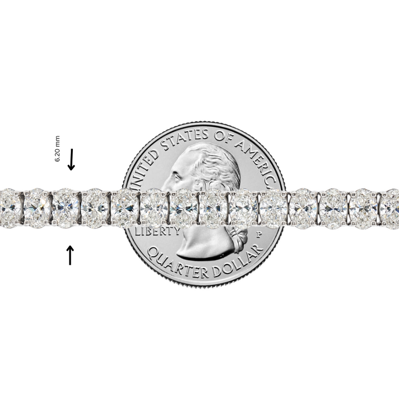 Oval Shape Diamond Tennis Bracelet 71810
