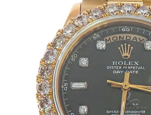 Oyster Perpetual Day-Date 36mm Diamond Rolex President Watch 65610 - Image 2