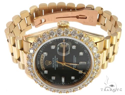 Oyster Perpetual Day-Date 36mm Diamond Rolex President Watch 65610 - Image 3