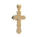 Solid 10K Gold Orthodox Crucifix Cross Pendant 70998