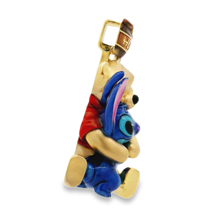Custom Winnie the Pooh And Stitch Pendant With Enamel 70995