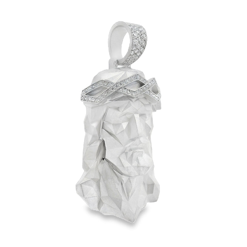 Silver Stealth Jesus Pendant, view 5