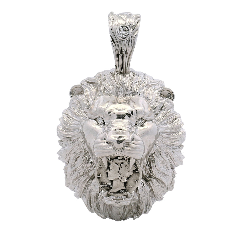 Limited Edition U.S. Government Silver Lion Pendant Set 70964