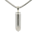 Silver Diamond Bullet Pendant Set 70990