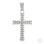 14K Yellow Gold Prong Diamond Cross 65281