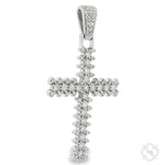 14K Yellow Gold Prong Diamond Cross 65281
