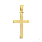 14K Gold Solid Cross Pendant 66193