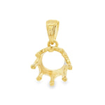 14K Crown Charm Pendant 57701