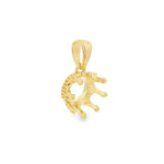 14K Crown Charm Pendant 57701