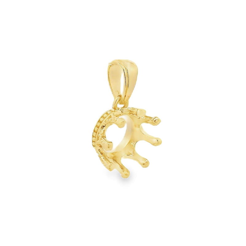 14K Crown Charm Pendant 57701