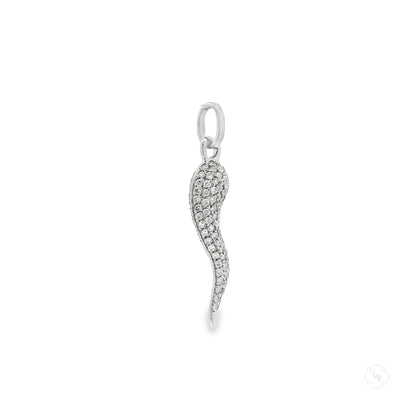 Mini Diamond Italian Horn Pendant 30609