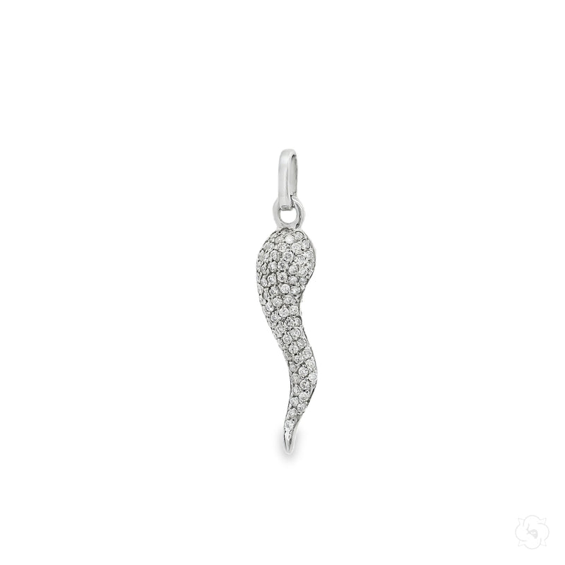 Mini Diamond Italian Horn Pendant 30609