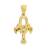14K Yellow Gold TraxNYC's Mystique Ankh Cross Crucifix 57203